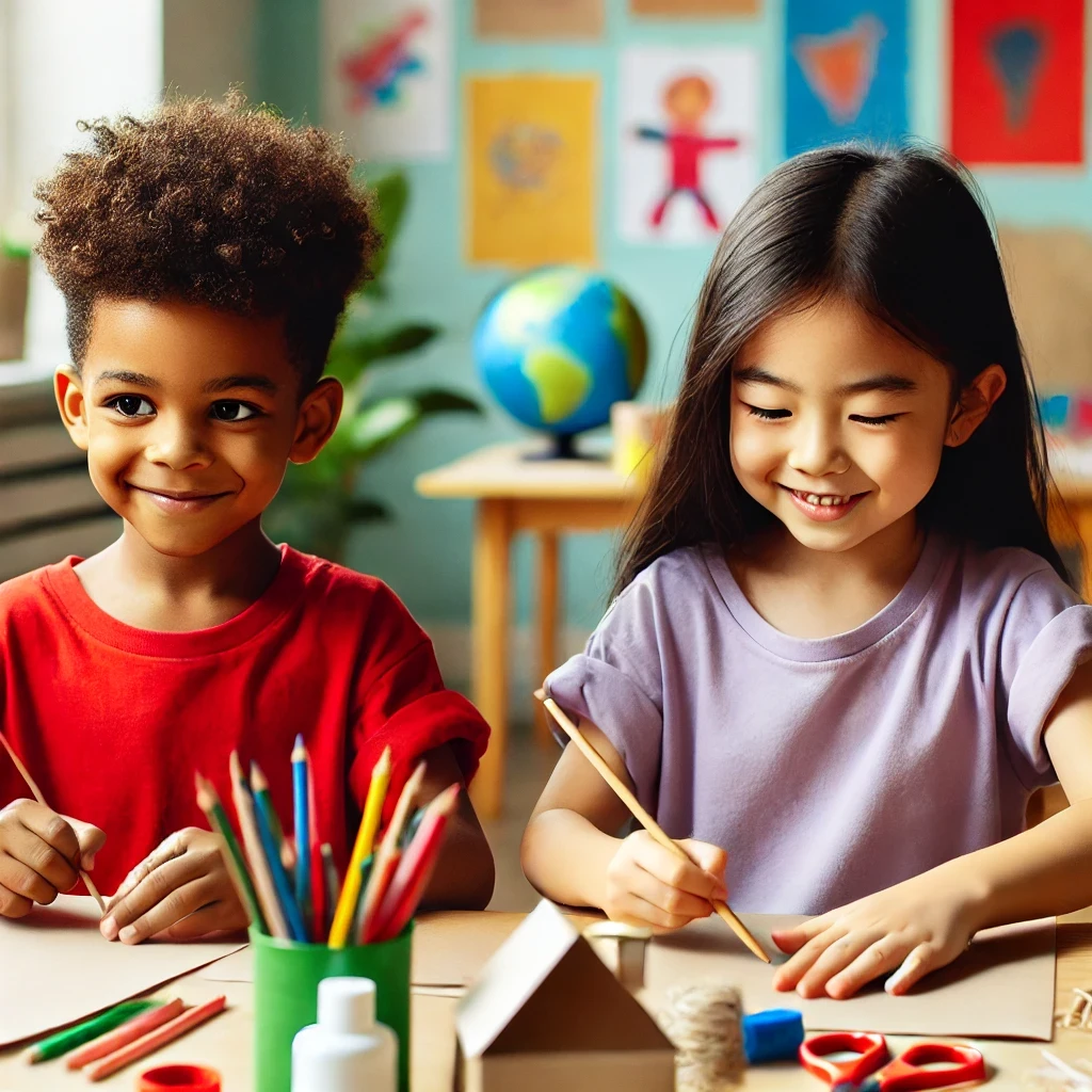 Kids Crafting Origami
